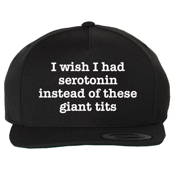 I Wish I Had Serotonin Vintage Wool Snapback Cap