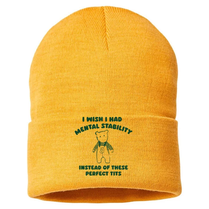 I Wish I Had Mental Stability Sustainable Knit Beanie