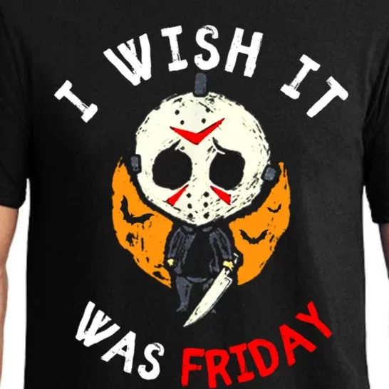 I Wish It Was Friday Funny Scary Friday Halloween Movie Pajama Set