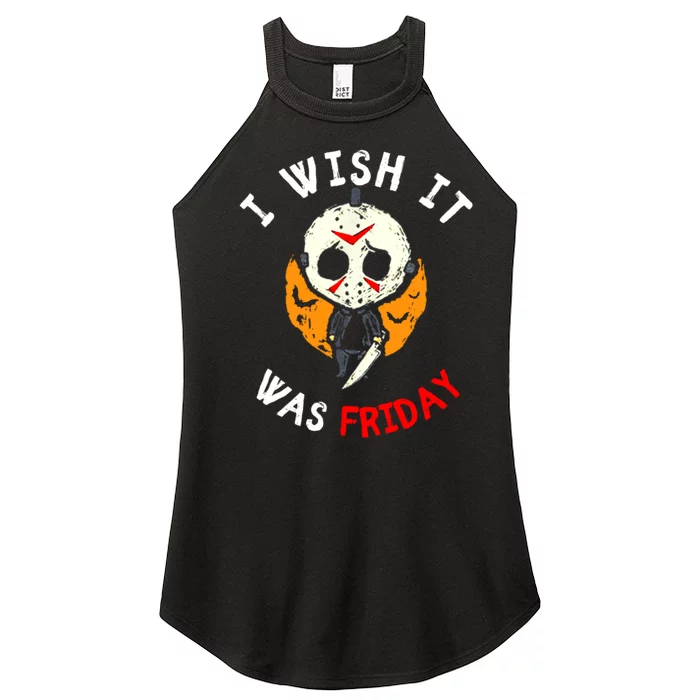 I Wish It Was Friday Funny Scary Friday Halloween Movie Women’s Perfect Tri Rocker Tank