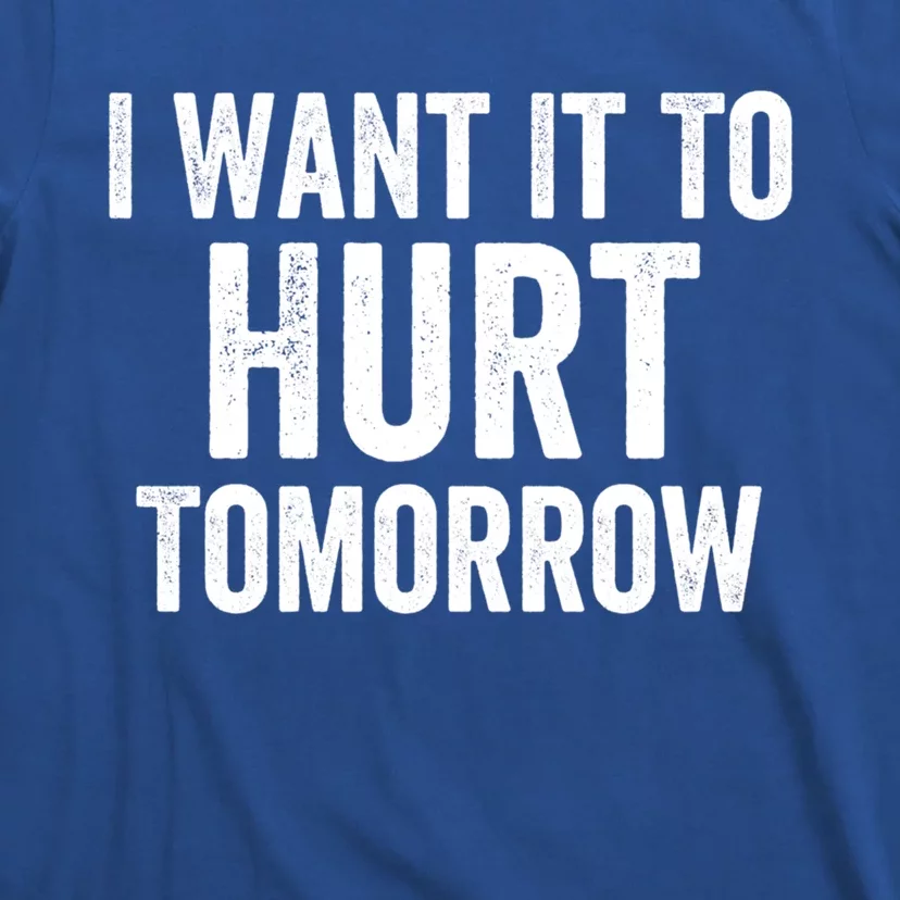 I Want It To Hurt Tomorrow Gift T-Shirt