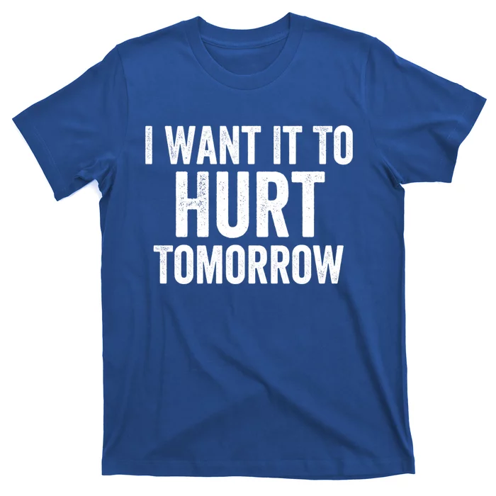 I Want It To Hurt Tomorrow Gift T-Shirt