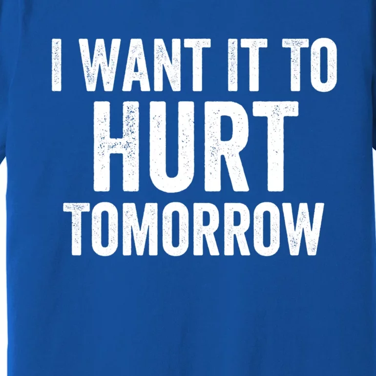 I Want It To Hurt Tomorrow Gift Premium T-Shirt