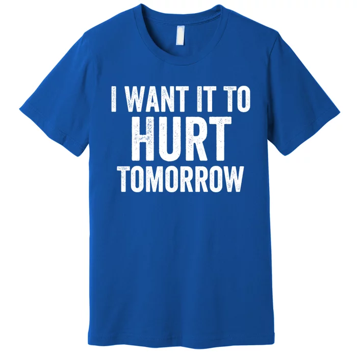 I Want It To Hurt Tomorrow Gift Premium T-Shirt