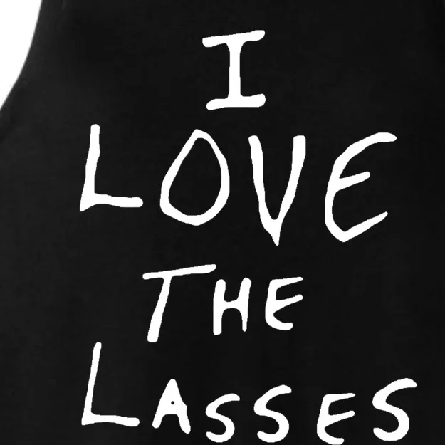 Ian Wright I Love The Lasses Ladies Tri-Blend Wicking Tank