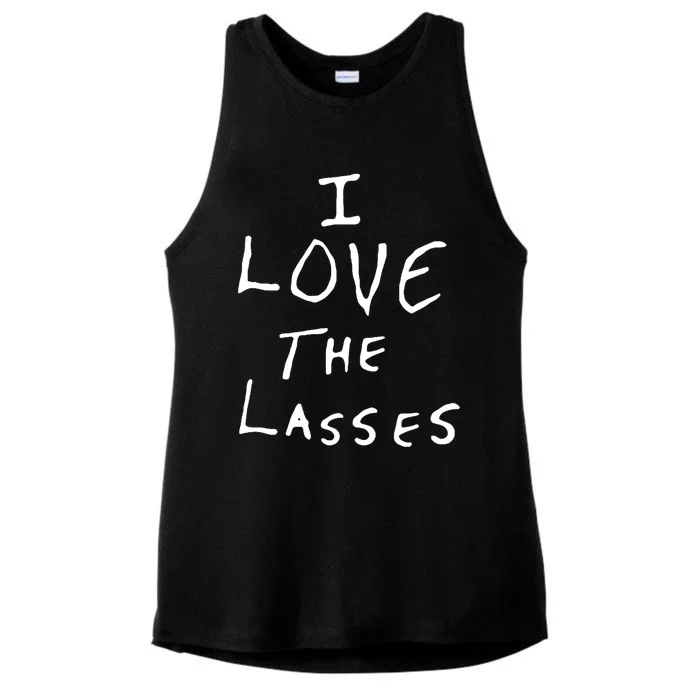 Ian Wright I Love The Lasses Ladies Tri-Blend Wicking Tank