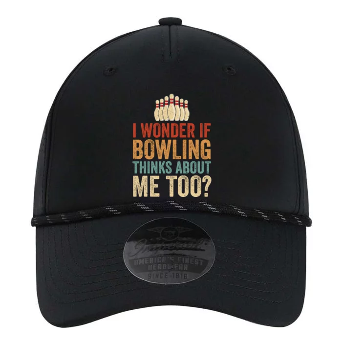 I Wonder If Bowling Thinks Of Me Funny Meme Team Dad Mom Gift Performance The Dyno Cap