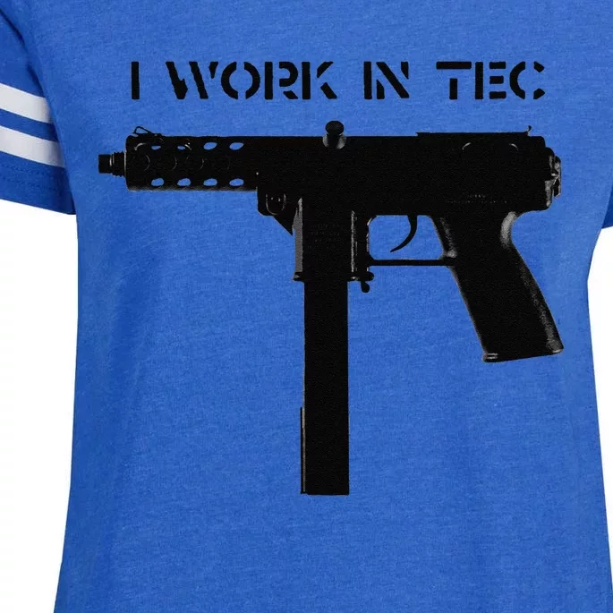 I Work In Tec Enza Ladies Jersey Football T-Shirt