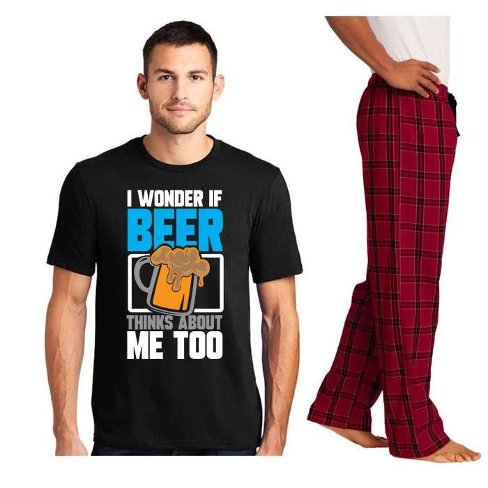 I Wonder If Beer Thinks About Me Too Gift Pajama Set