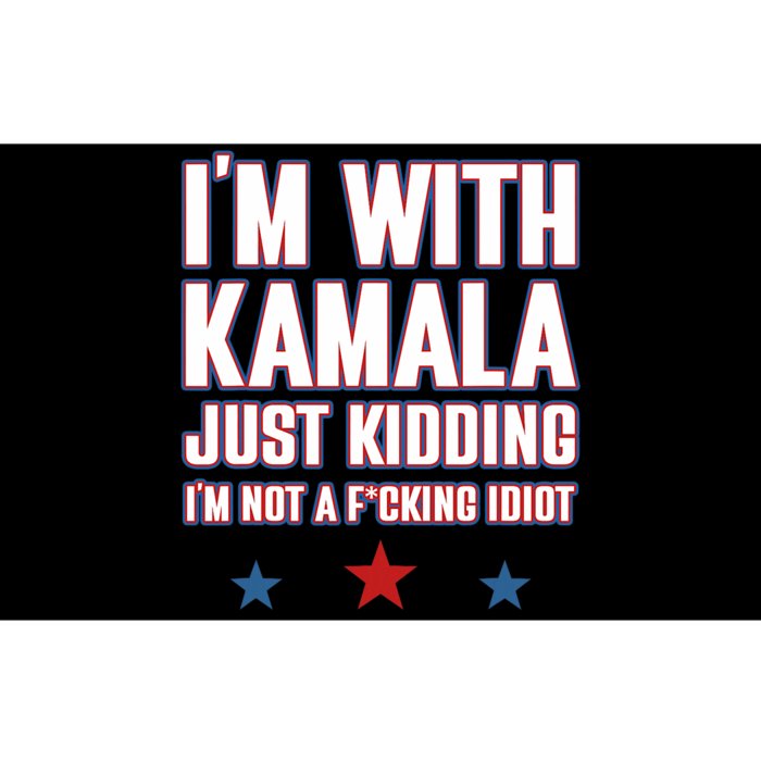 IM With Kamala Just Kidding Not Idiot Retro Election 2024 Bumper Sticker