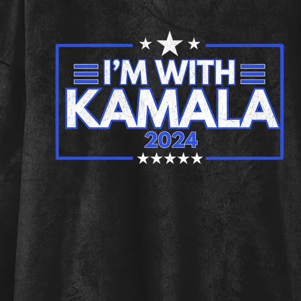 IM With Kamala 2024 Hooded Wearable Blanket