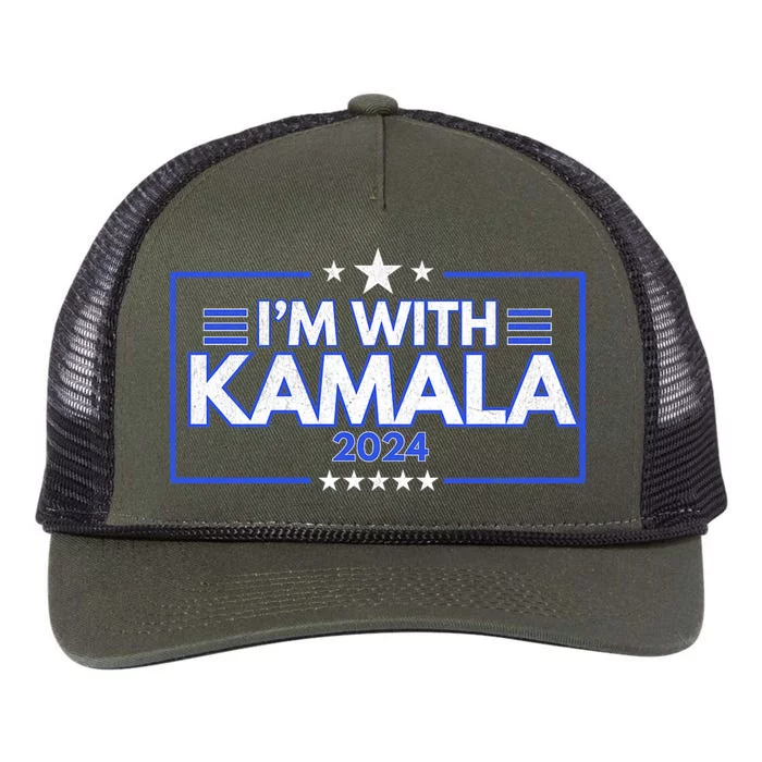 IM With Kamala 2024 Retro Rope Trucker Hat Cap