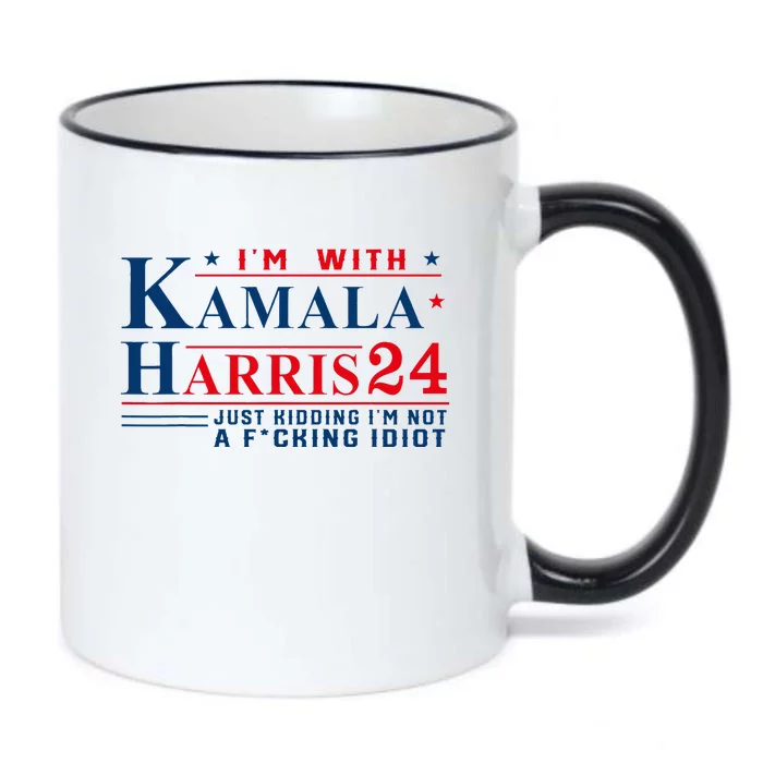 I’M With Kamala Harris 24 Just Kidding I’M Not A Fking Black Color Changing Mug