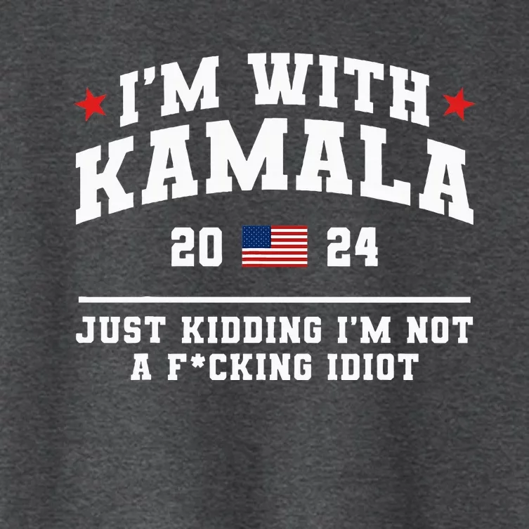 IM With Kamala Just Kidding Women's Crop Top Tee