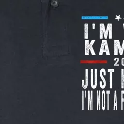 IM With Kamala Just Kidding Not Idiot Funny 2024 Election Softstyle Adult Sport Polo