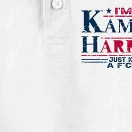 IM With Kamala Just Kidding Not Idiot Retro Election 2024 Dry Zone Grid Performance Polo