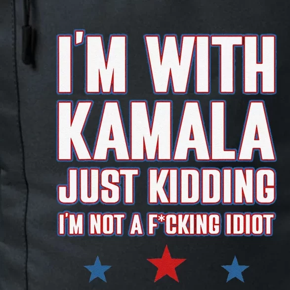 IM With Kamala Just Kidding Not Idiot Retro Election 2024 Gift Daily Commute Backpack