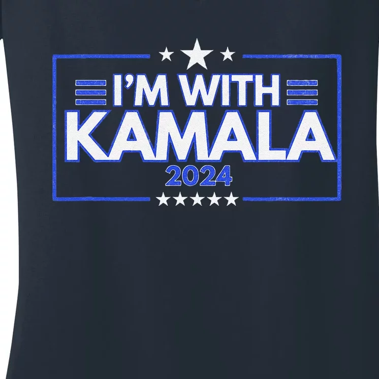 IM With Kamala Women's V-Neck T-Shirt