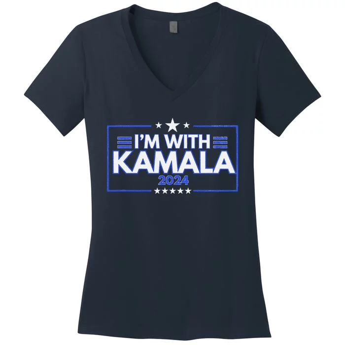 IM With Kamala Women's V-Neck T-Shirt