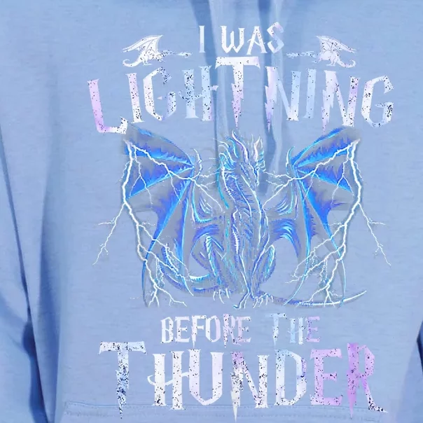 I Was Lightnings Before The Thunder Dragons Funny Dragon Lovers Gifts Unisex Surf Hoodie