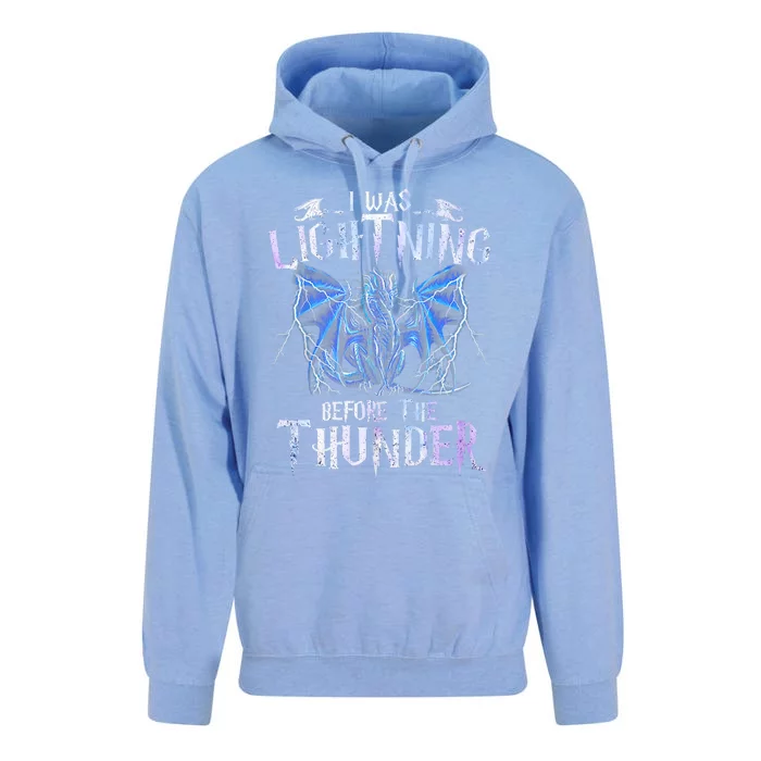 I Was Lightnings Before The Thunder Dragons Funny Dragon Lovers Gifts Unisex Surf Hoodie