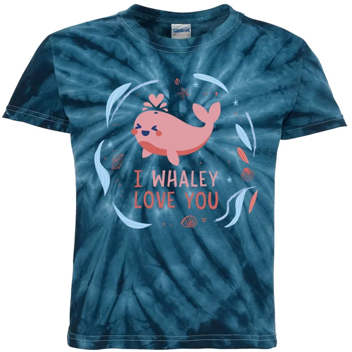 I Whaley Love You Whale Kids Tie-Dye T-Shirt