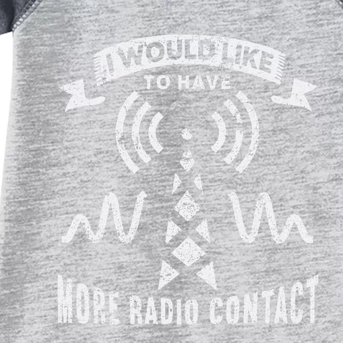 I Would Like To Have More Radio Contact Funny Ham Radio Infant Baby Jersey Bodysuit