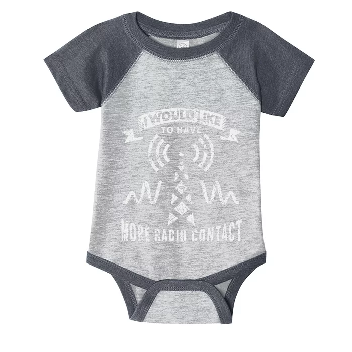 I Would Like To Have More Radio Contact Funny Ham Radio Infant Baby Jersey Bodysuit