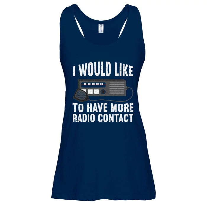 I Would Like To Have More Radio Contact Funny Ham Radio Ladies Essential Flowy Tank