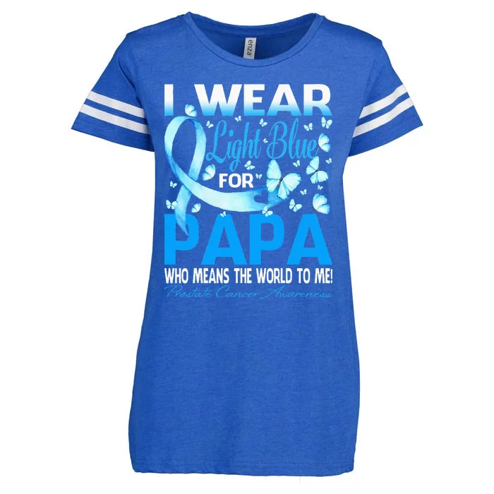 I Wear Light Blue For My Papa Prostate Cancer Awareness Enza Ladies Jersey Football T-Shirt