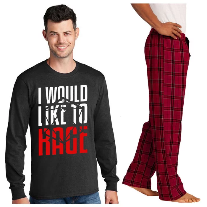 I Would Like To Rage Funny Rpg Gift For A Gamer Long Sleeve Pajama Set