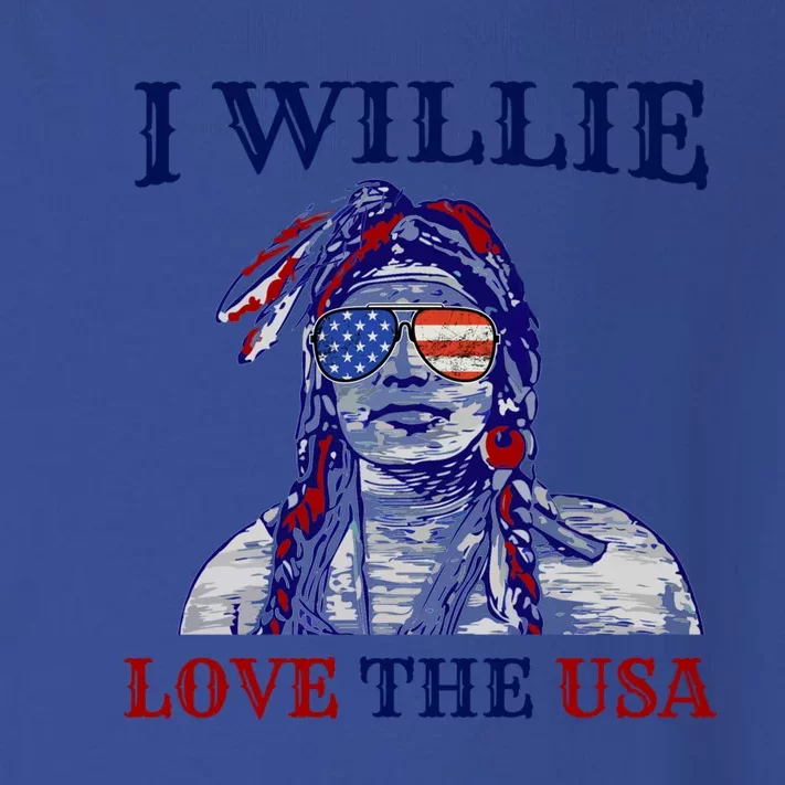 I Willie Love The Usa Great Gift Proud American Funny 4th Of July Cool Gift Toddler Long Sleeve Shirt