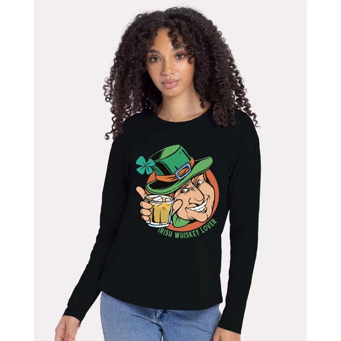 Irish Whiskey Lover St Patricks Day Womens Cotton Relaxed Long Sleeve T-Shirt