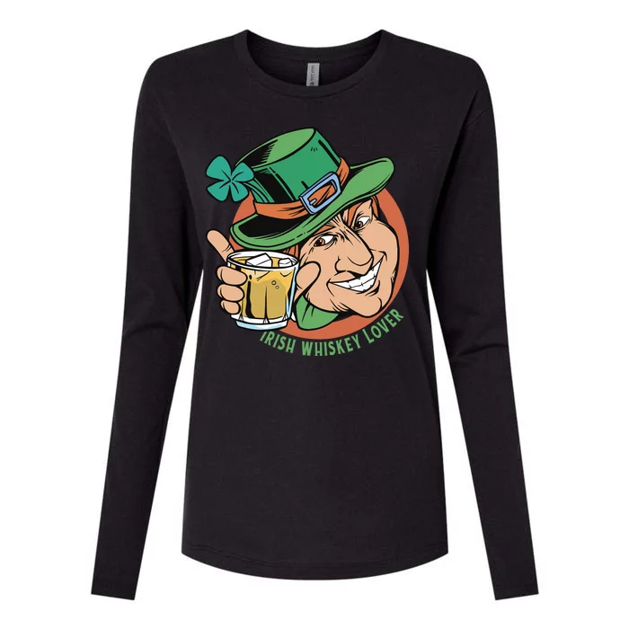 Irish Whiskey Lover St Patricks Day Womens Cotton Relaxed Long Sleeve T-Shirt