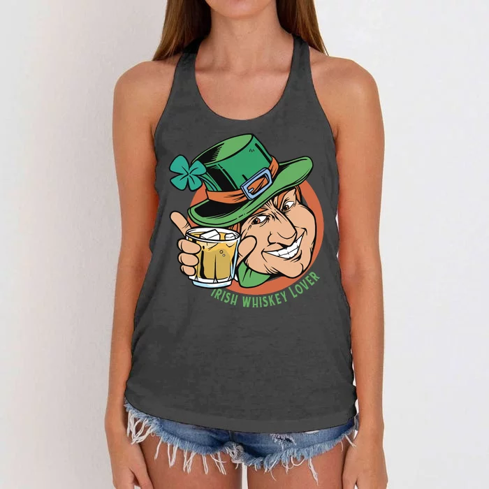 Irish Whiskey Lover St Patricks Day Women's Knotted Racerback Tank