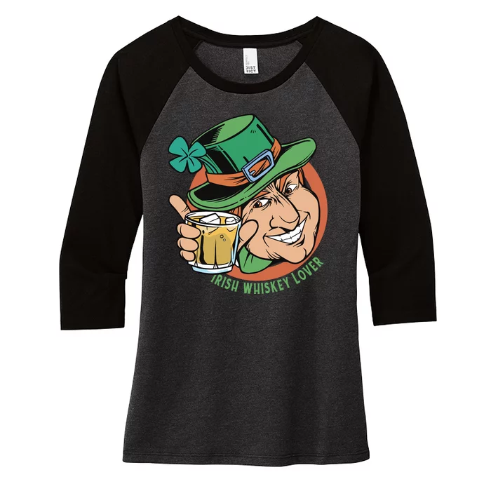 Irish Whiskey Lover St Patricks Day Women's Tri-Blend 3/4-Sleeve Raglan Shirt