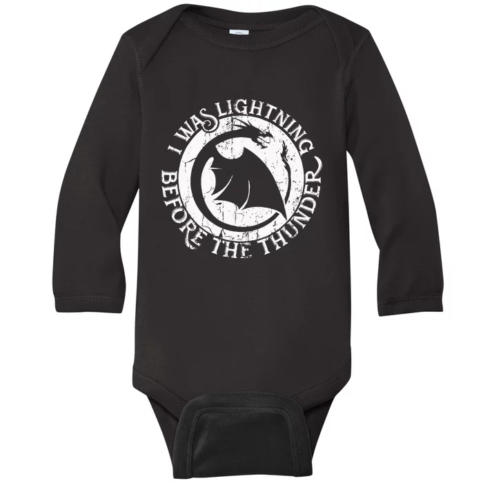 I Was Lightning Before The Thunder Baby Long Sleeve Bodysuit