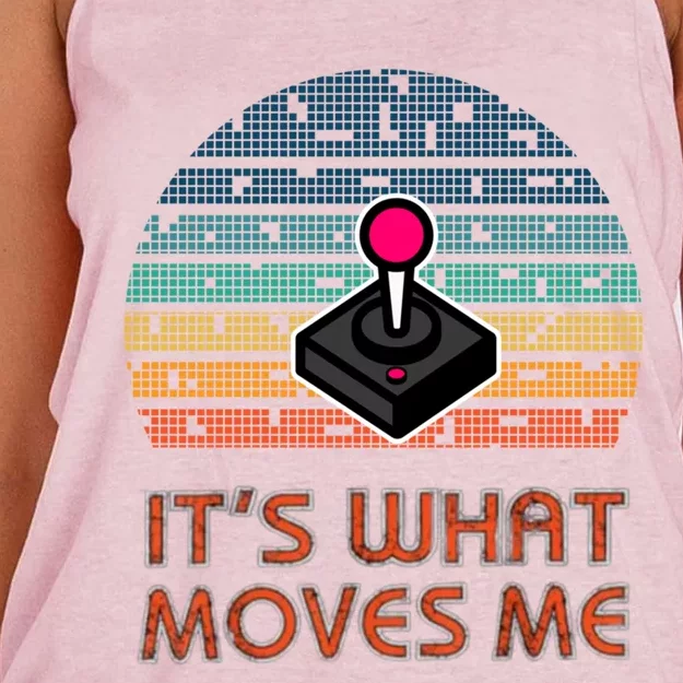 ItS What Moves Me Game Joystick For Gamers Gift Women's Knotted Racerback Tank