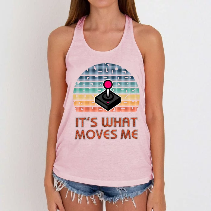 ItS What Moves Me Game Joystick For Gamers Gift Women's Knotted Racerback Tank