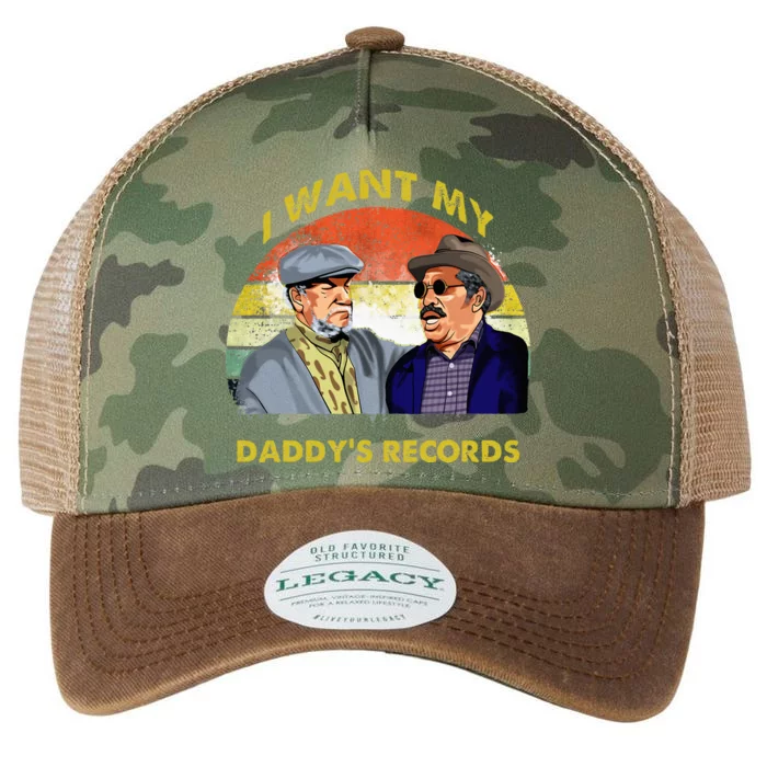 I Want My DaddyS Records Son In Sanford City Funny Meme Legacy Tie Dye Trucker Hat