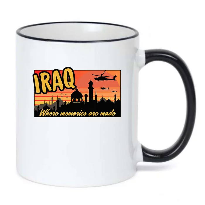 Iraq Where Memories Are Made Oif  Military Tourist Retro Black Color Changing Mug