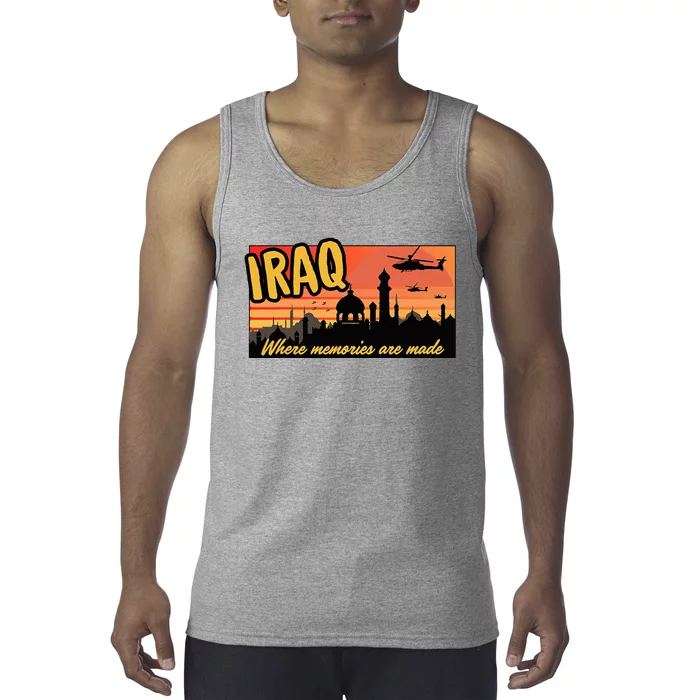 Iraq Where Memories Are Made Oif  Military Tourist Retro Tank Top