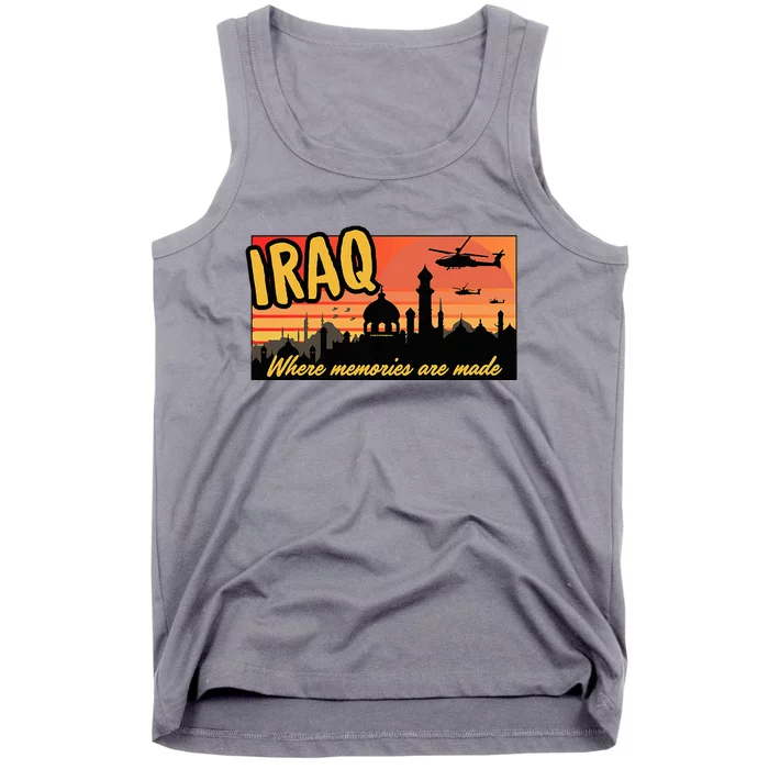 Iraq Where Memories Are Made Oif  Military Tourist Retro Tank Top