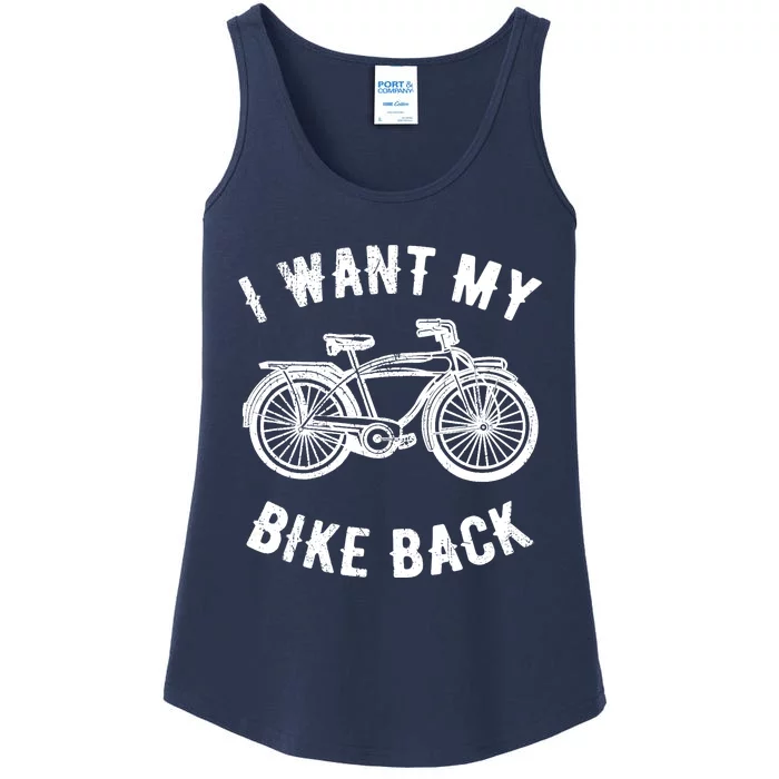 I Want My Bike Back Give back stolen bicycle Gift Ladies Essential Tank