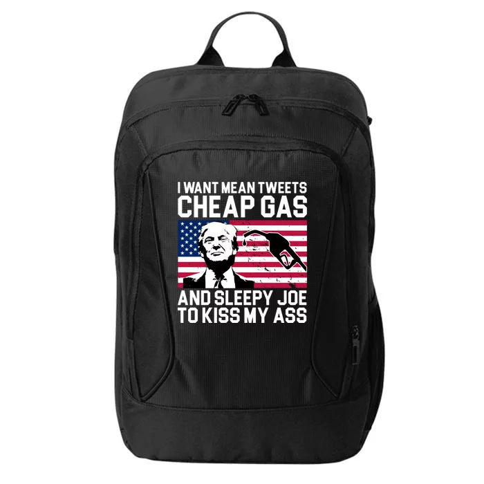 I Want Mean Tweets Cheap Gas Funny Sleepy Joe City Backpack