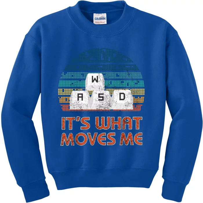 ItS What Moves Me W A S D Keycap Funny For Gamers Gift Kids Sweatshirt