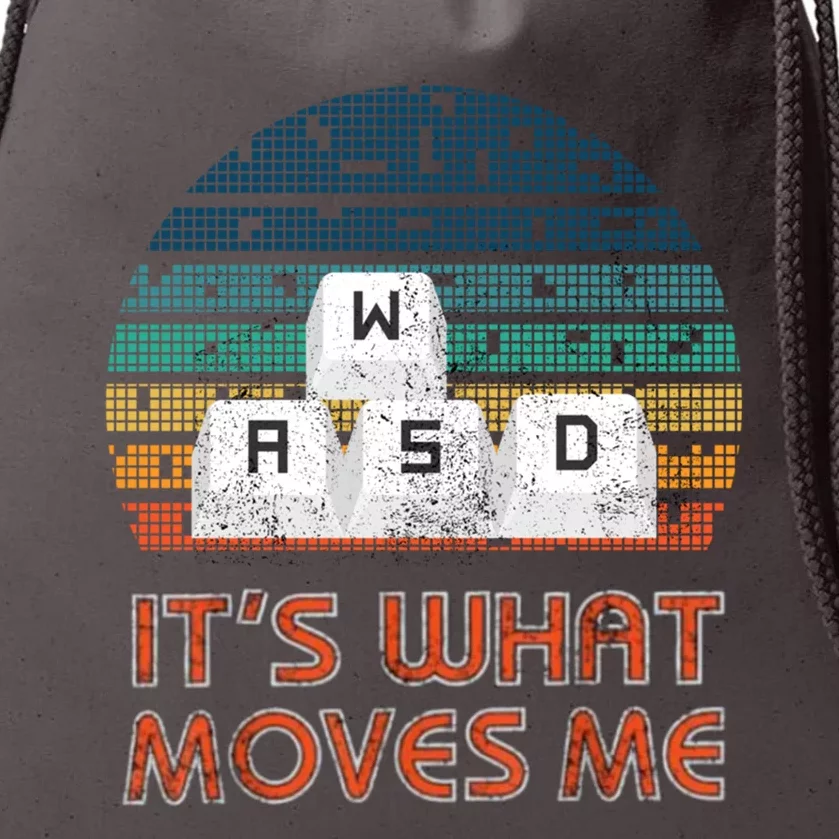 ItS What Moves Me W A S D Keycap Funny For Gamers Gift Drawstring Bag