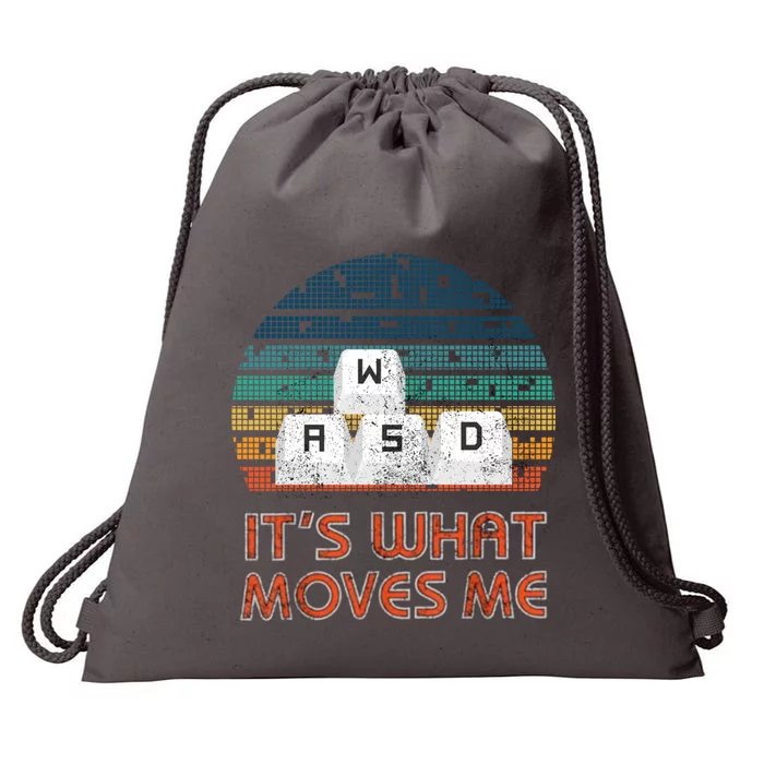 ItS What Moves Me W A S D Keycap Funny For Gamers Gift Drawstring Bag