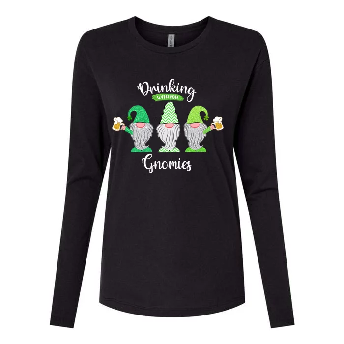 Ing With My Gnomies Beer Happy St Patricks Day Funny Gift Womens Cotton Relaxed Long Sleeve T-Shirt