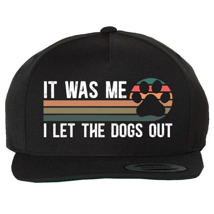 It Was Me I Let The Dogs Out Dog Lover Wool Snapback Cap